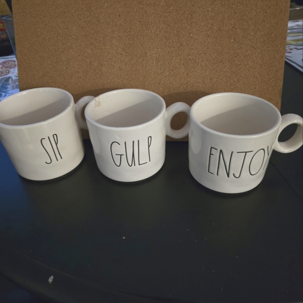 Rae Dunn mugs  Great size and conversational pieces